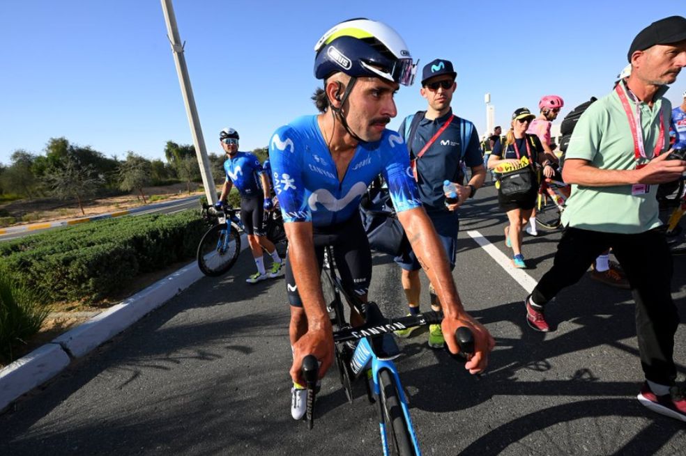 Fernando Gaviria, corredor del Movistar en el UAE Tour.