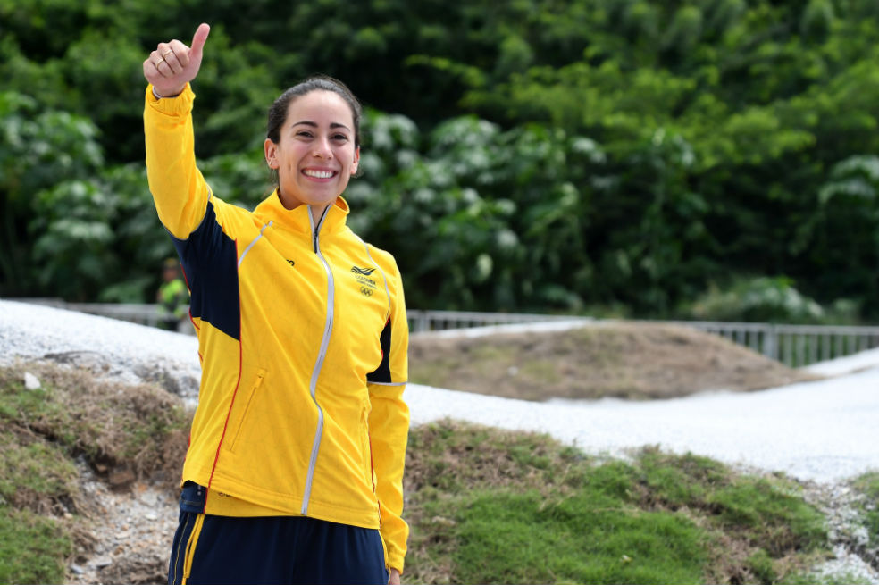 Mariana Pajón, oro en la carrera de BMX de los Bolivarianos