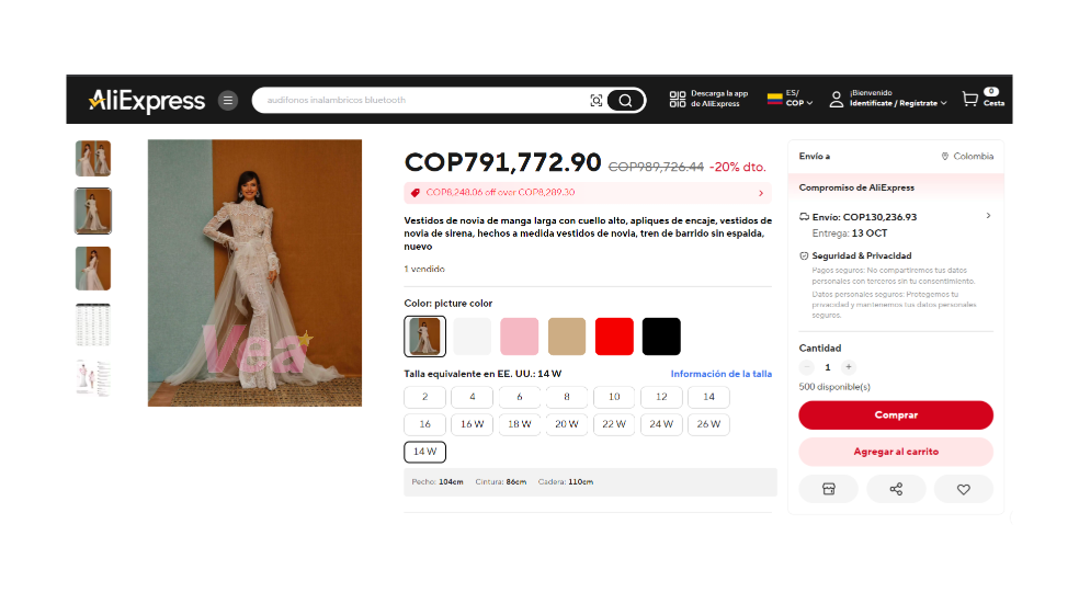 ¿Ángela Aguilar compró el vestido de su boda en Aliexpress? Esto habría costado