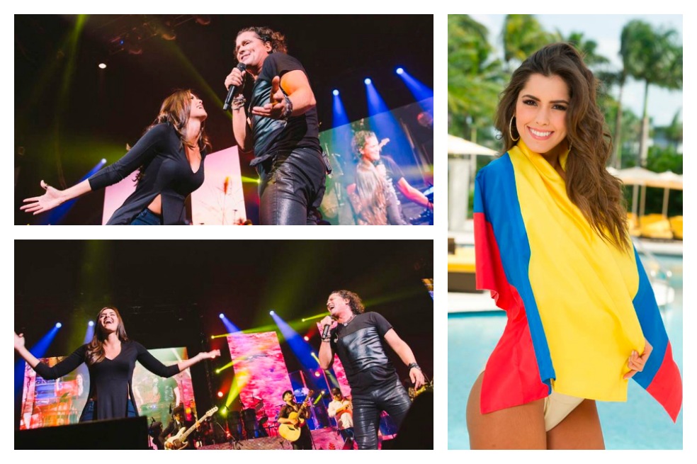 Miss Universo acompaña a Carlos Vives en concierto de Nueva York