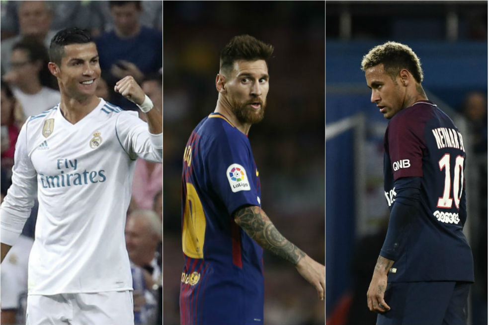 Cristiano, Messi y Neymar, los nominados a los premios The Best. 