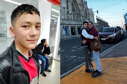 Harold Aroca, de 16 años, fue secuestrado en el barrio Los Laches, en la localidad de Santa Fe, por cinco sujetos que lo amenazaron con armas de fuego y lo obligaron a subir a un vehículo en un polideportivo del sector. Cuadro días después, el cuerpo del adolescente fue hallado en una zona boscosa con signos de tortura. Su familia denuncia negligencia en la atención de la denuncia y en los procesos de búsqueda. La imagen de la derecha pertenece a un video que da cuenta del momento exacto del secuestro.