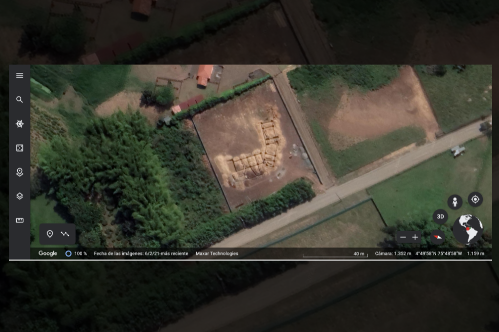 Fotografía satelital de las primeras obras.
