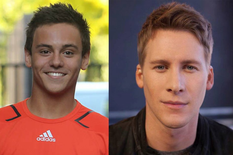 Tom Daley y Dustin Lance Black.