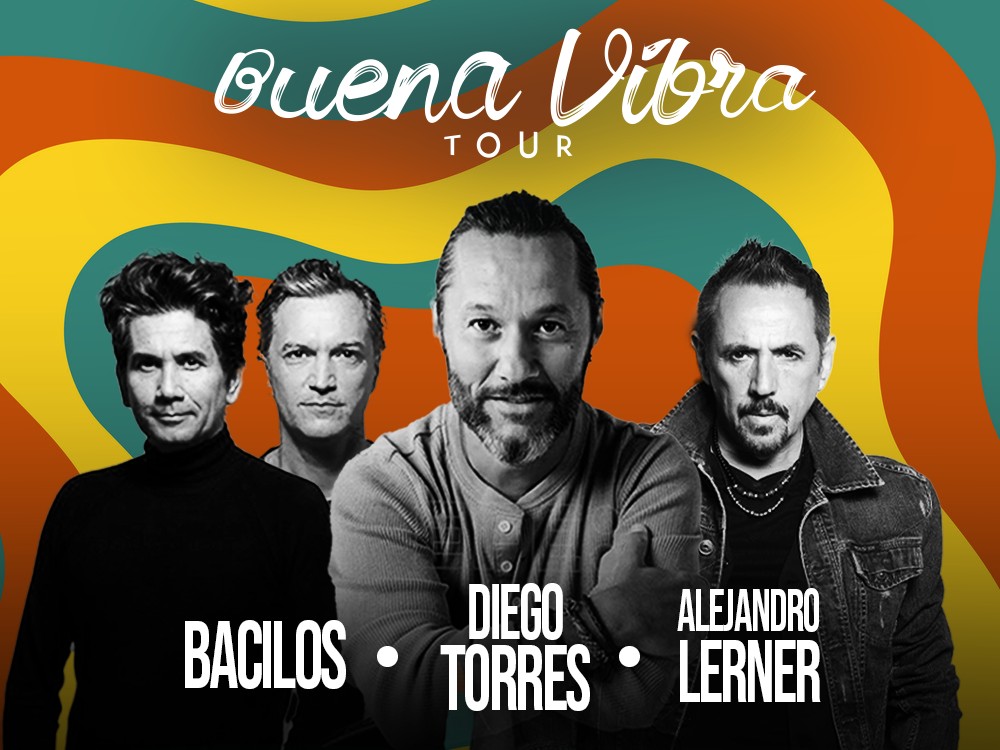 Dos noches de “Buena Vibra”, concierto de Diego Torres, Bacilos y Alejandro Lerner