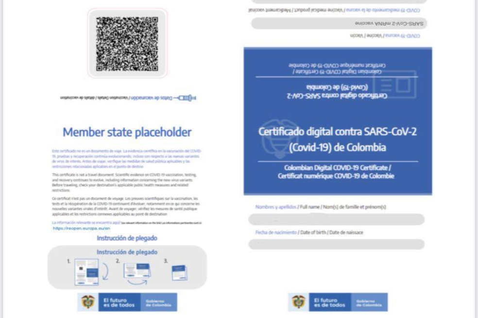 ¿Cómo generar el certificado de vacunación colombiano para viajar a la UE?