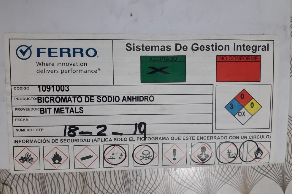 Intoxicados por cromo y plomo: denuncias de trabajadores de pigmentos Ferro