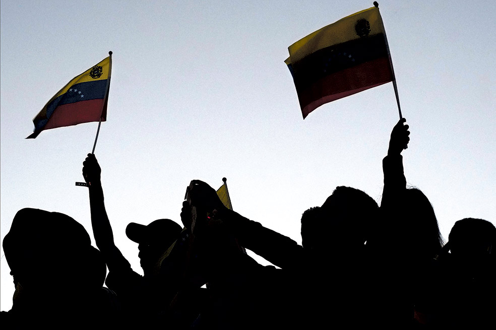 Las calles venezolanas no estuvieron muy agitadas este fin de semana, aunque sí hubo algunas manifestaciones a favor de la liberación de Ledezma. AFP