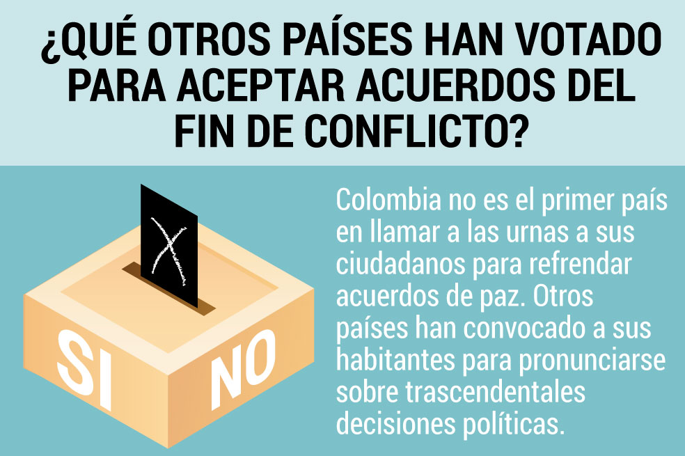 ¿Qué otros países han votado para aceptar acuerdos del fin de conflicto?