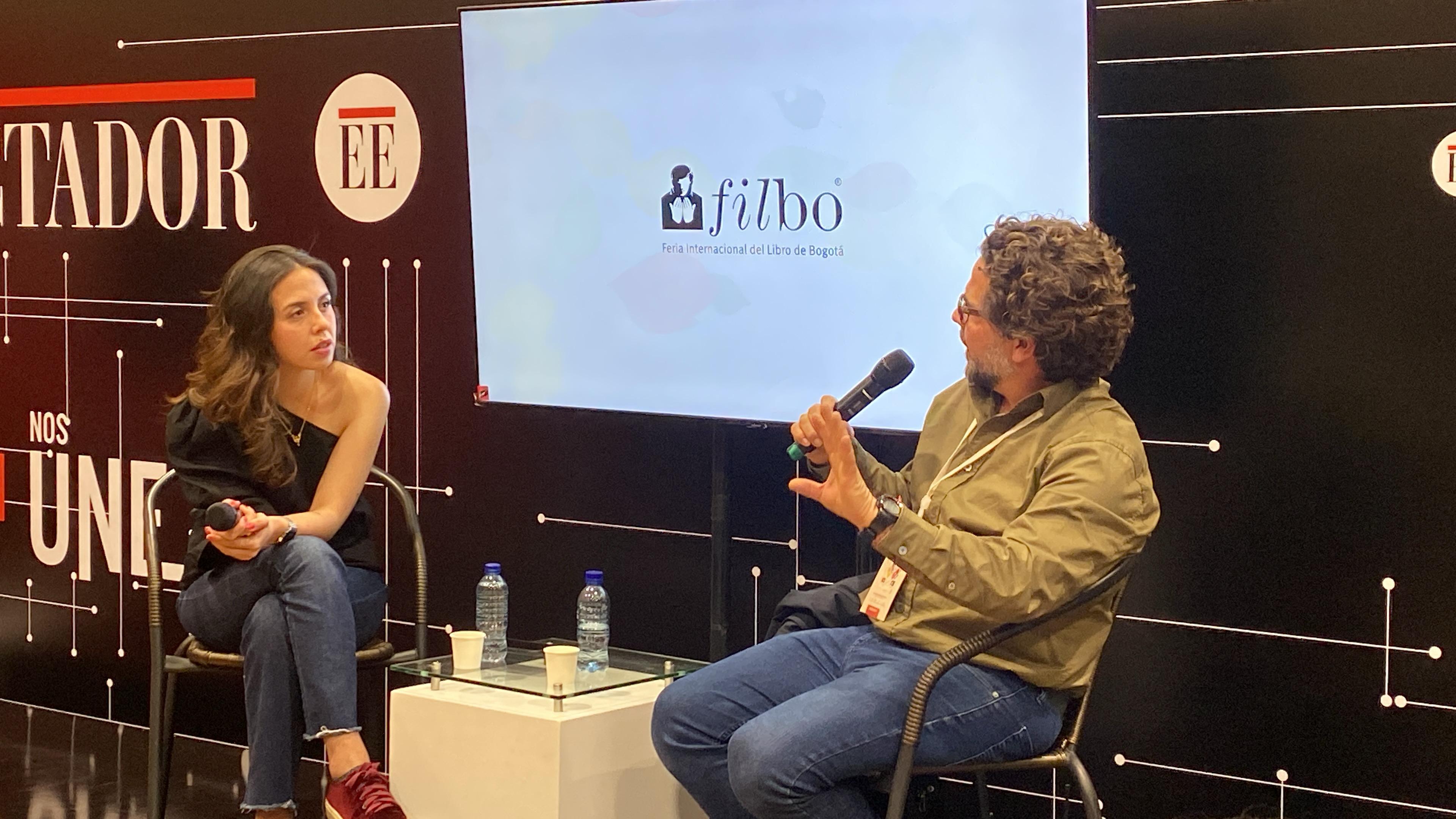 Laura Camila Arévalo Domínguez, editora del Magazín Cultural de El Espectador y Camilo Hoyos director de Paredro pódcast.