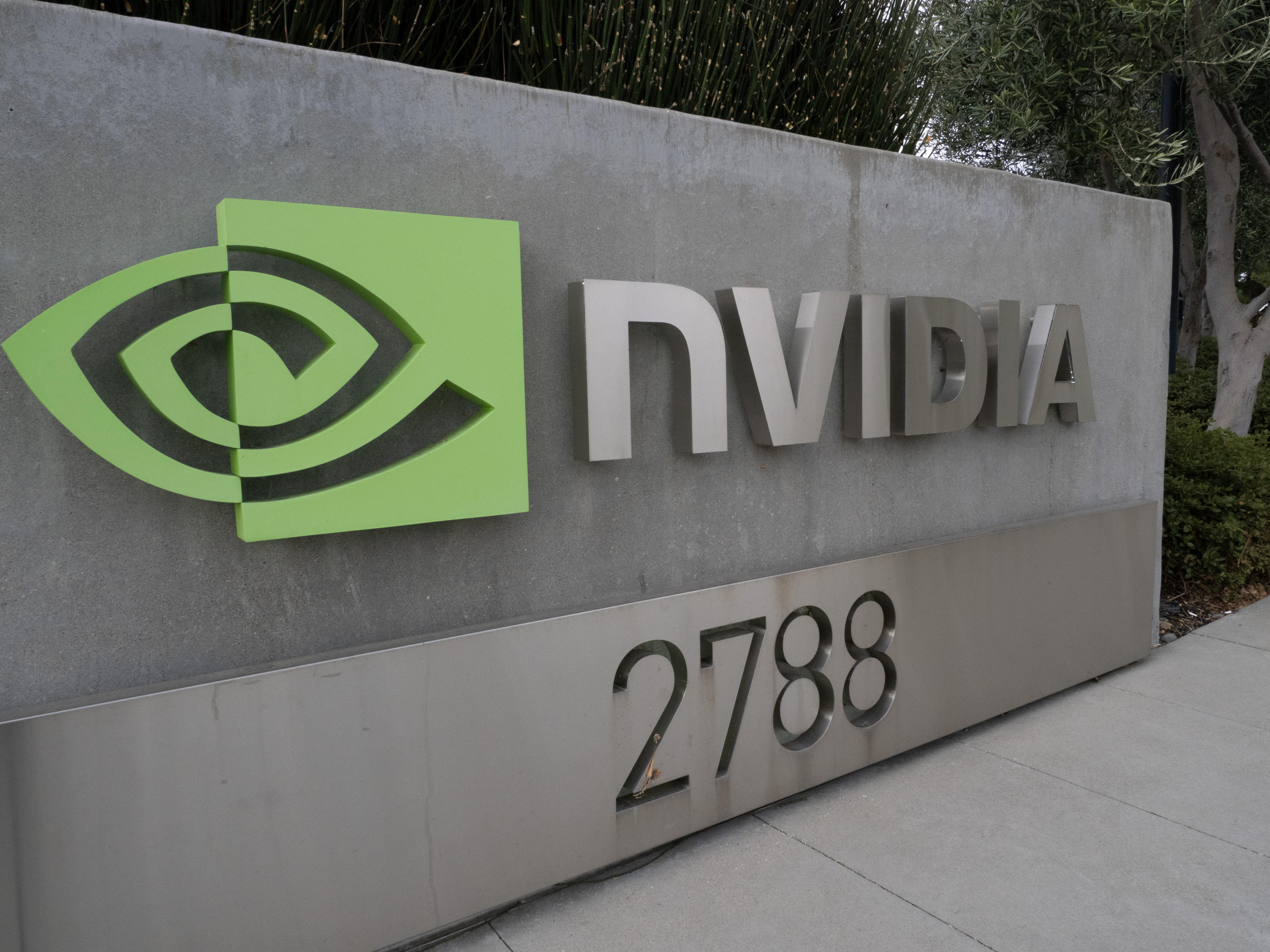 Santa Clara (United States), 20/11/2024.- Signage at the Nvidia Corporation campus in Santa Clara, California, USA, 20 November 2024. Nvidia is due to announce their third quarter earnings. EFE/EPA/JOHN G. MABANGLO