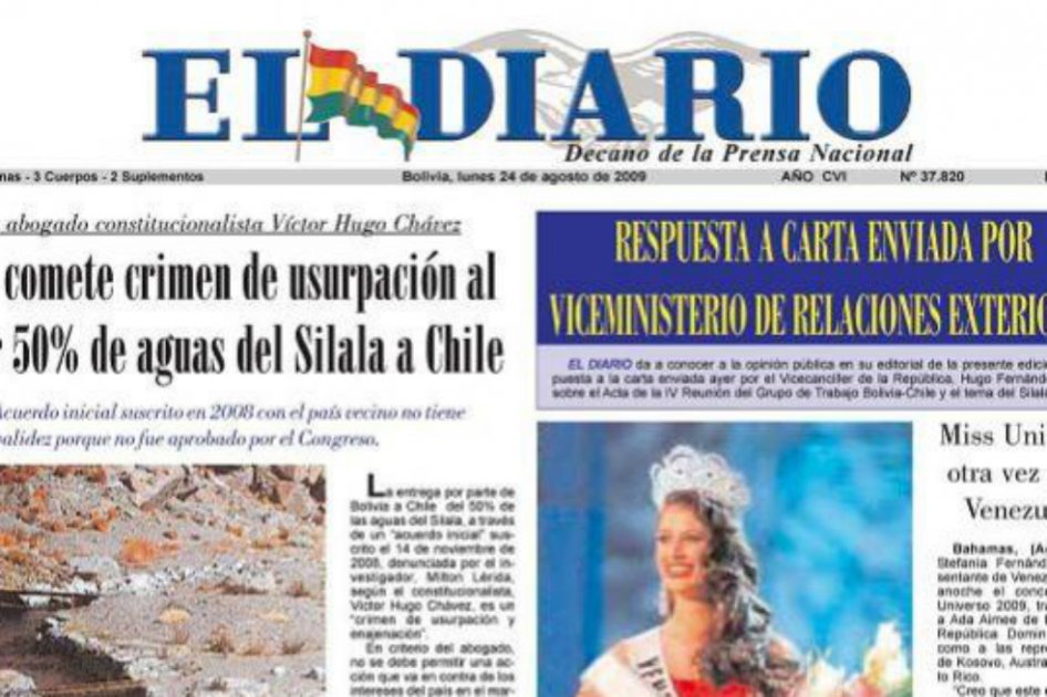 Embargan por deuda tributaria sede de El Diario, decano de prensa boliviana