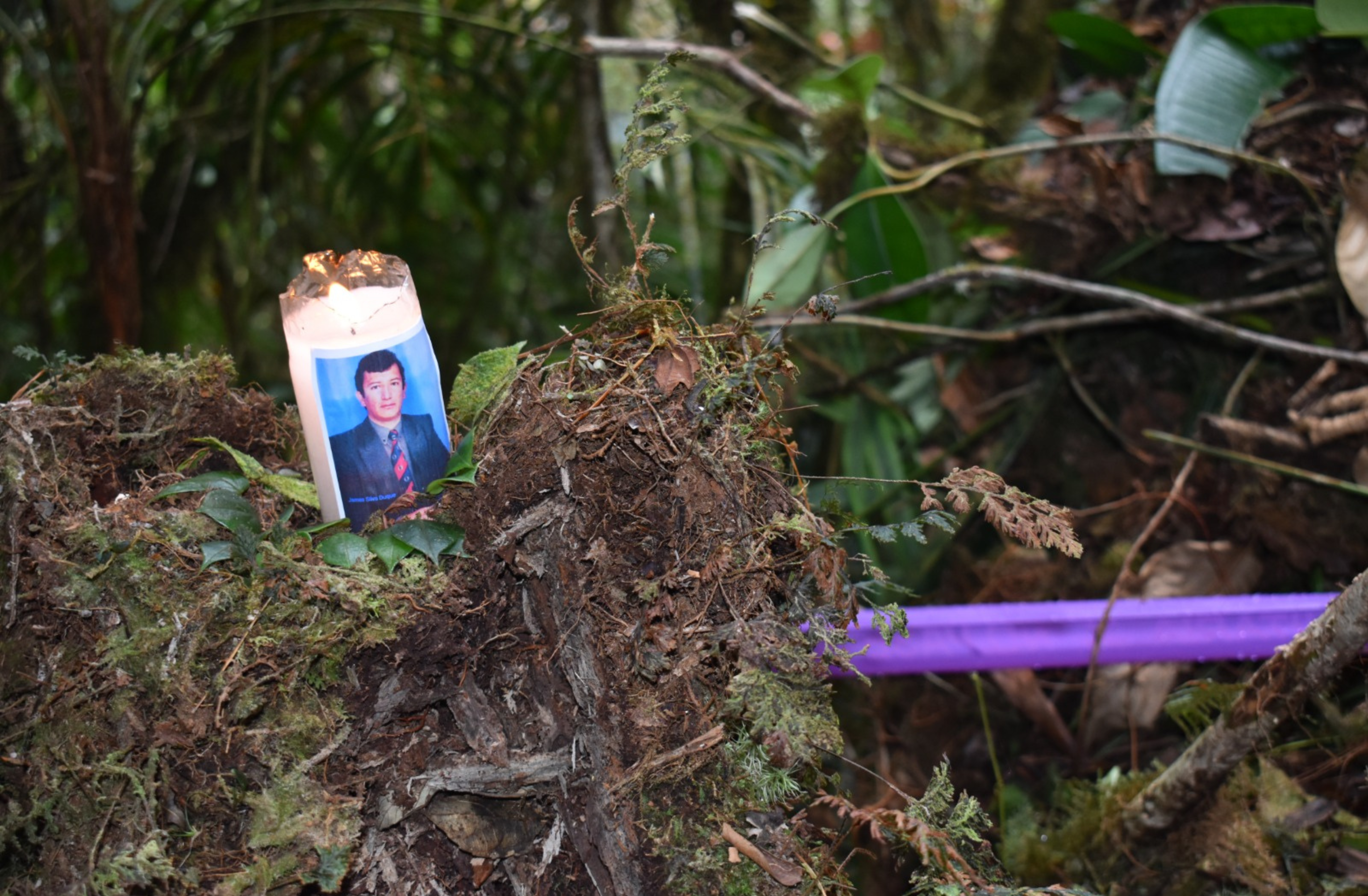 James Silva Duque tenía 37 años al momento de su desaparición, que fue retenido y trasladado desde Restrepo hasta San Juanito, donde permaneció en cautiverio durante aproximadamente ocho días y que, posteriormente, falleció en hechos relacionados con el conflicto armado y su cuerpo fue inhumado en una fosa individual, en la vereda San Roque.
