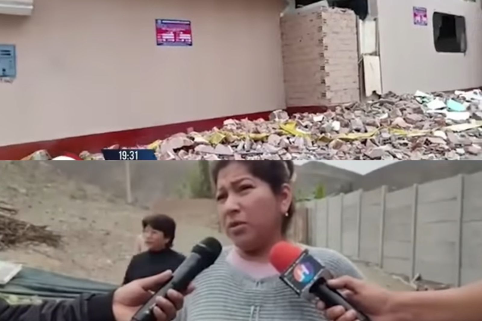 En Perú una mujer demolió su casa luego de que su exmarido le pidiera desalojarla