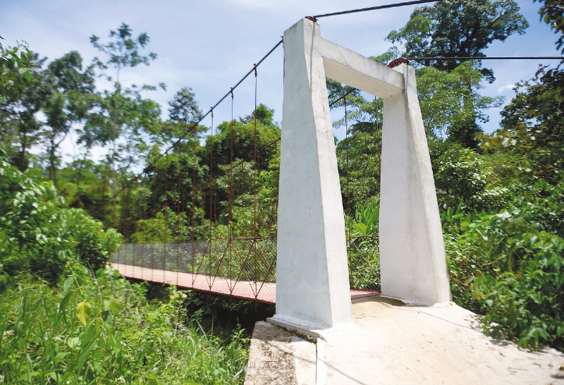 Puente Hamacas, en el corregimiento de Jericó (Sardinata).