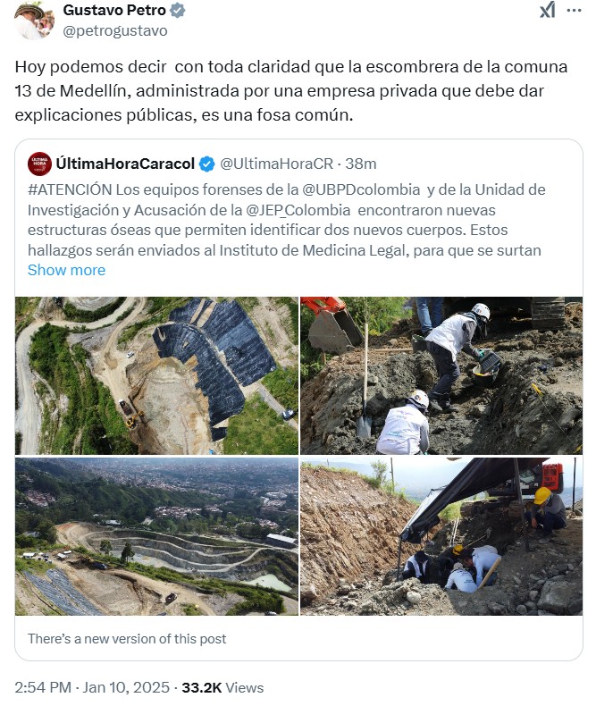 Petro sobre La Escombrera.