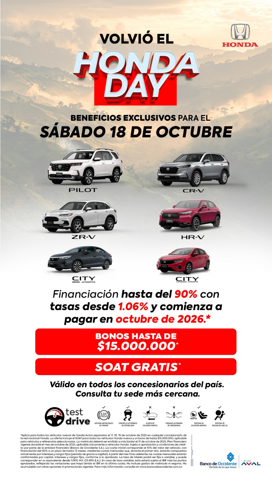 El Honda Day también servirá como vitrina para la presentación de la línea 2026