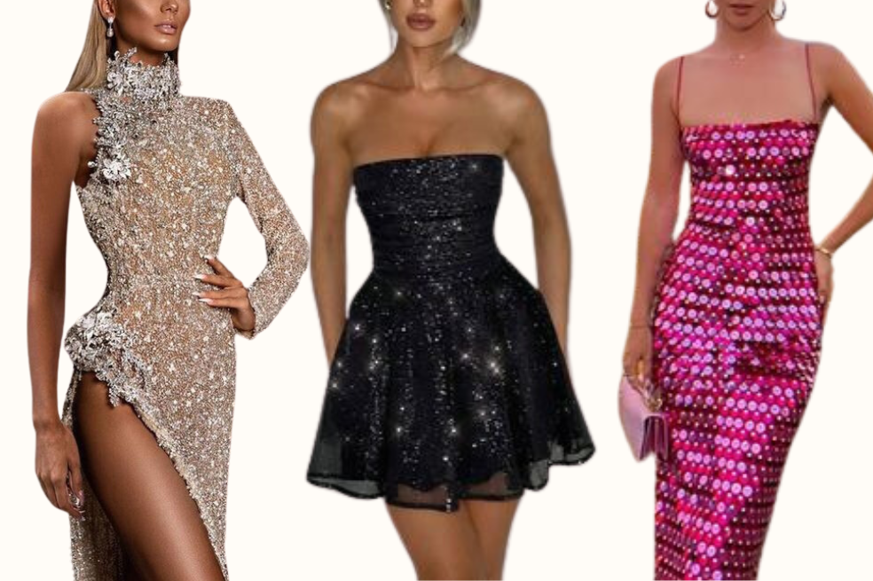 Llegan los vestidos de moda brillantes como una nueva tendencia en la temporada otoño - invierno 2024