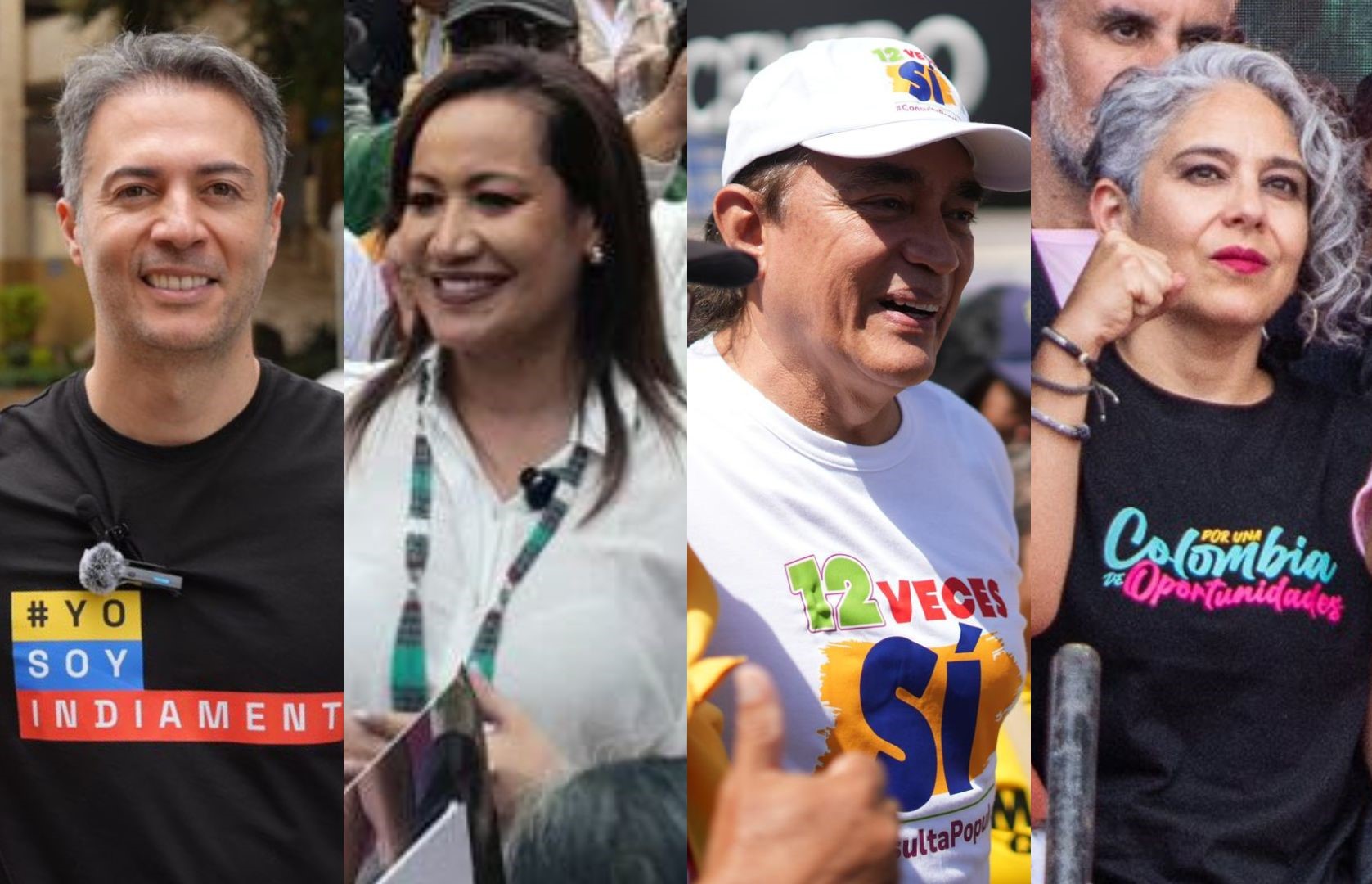 Quintero, Corcho, Bolívar y otros precandidatos que estuvieron en las marchas