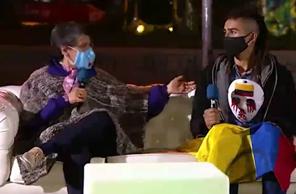 Claudia López pidió perdón a un manifestante del paro nacional por llamarlo vándalo