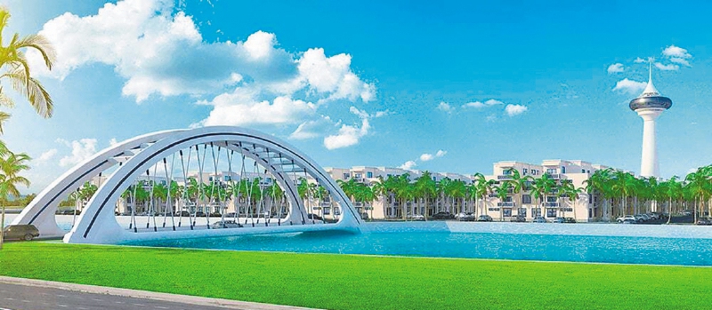 Diseño del puente que daría acceso a la isla artificial. / Archivo particular
