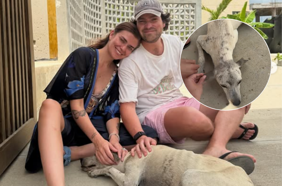 Samba fue rescatada en la costa y ahora es parte de la familia de La Rubia Inmoral