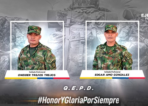 Mueren dos soldados en combates con la disidencia Carlos Patiño en el Cauca