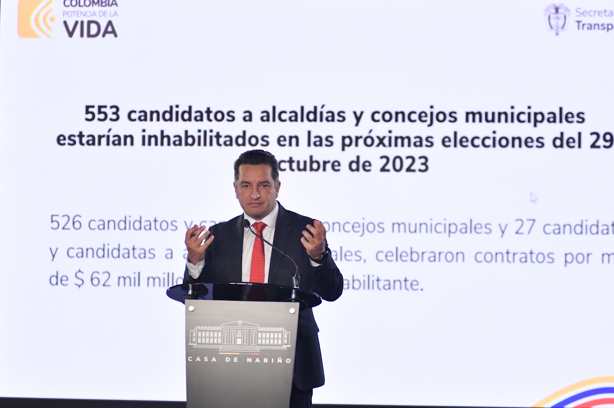 Presidencia pone en duda más de 500 candidaturas al encontrarles posibles inhabilidades