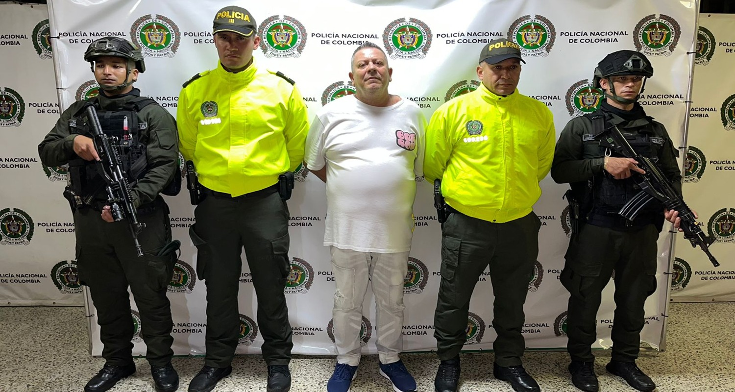 Capo italiano capturado en Medellín por un grupo especializado de la Policía.