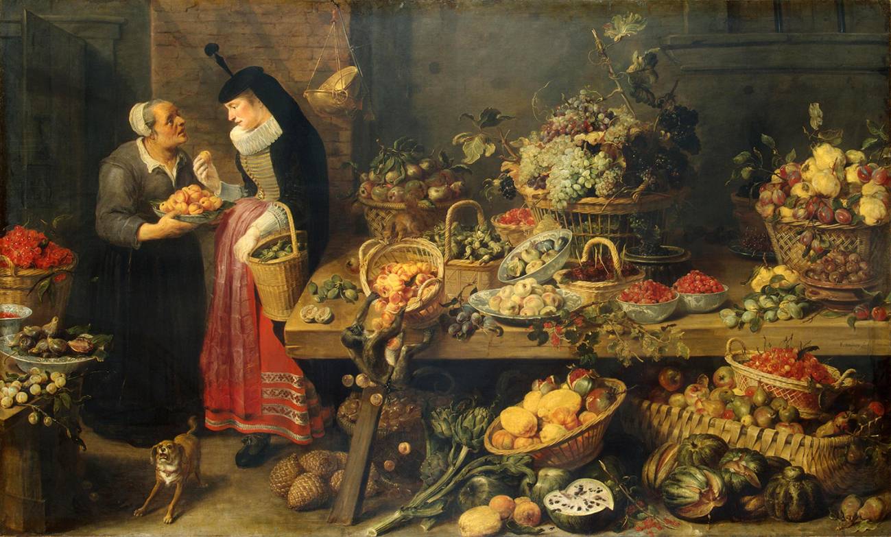 Cuadros como Fruit Stall' de Frans Snyders podrían ser analizados en el proyecto.