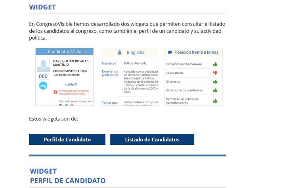 Candidatos visibles y transparentes