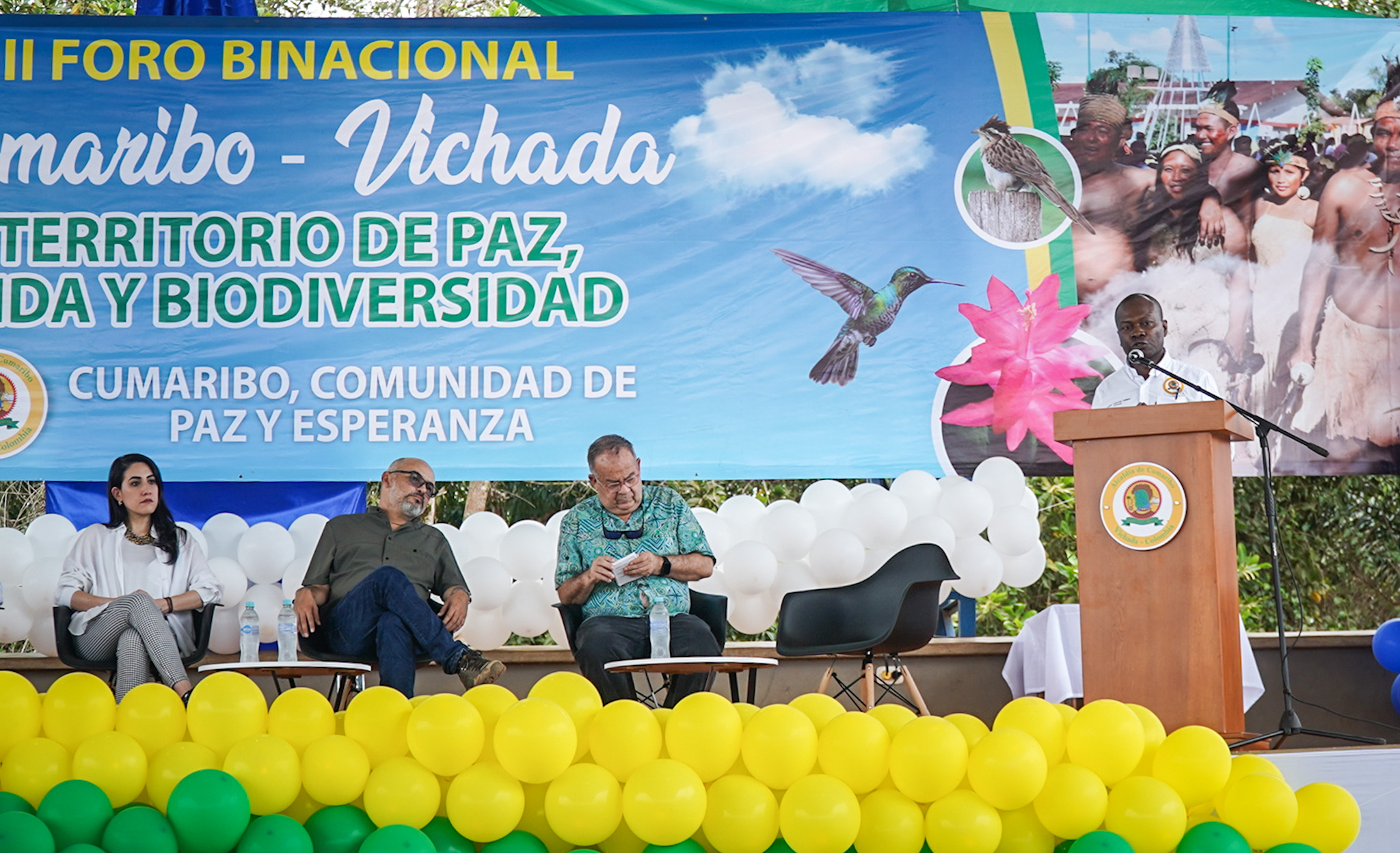 En Cumaribo, Vichada, el municipio más extenso de Colombia, se llevó a cabo un foro binacional sobre paz y biodiversidad.