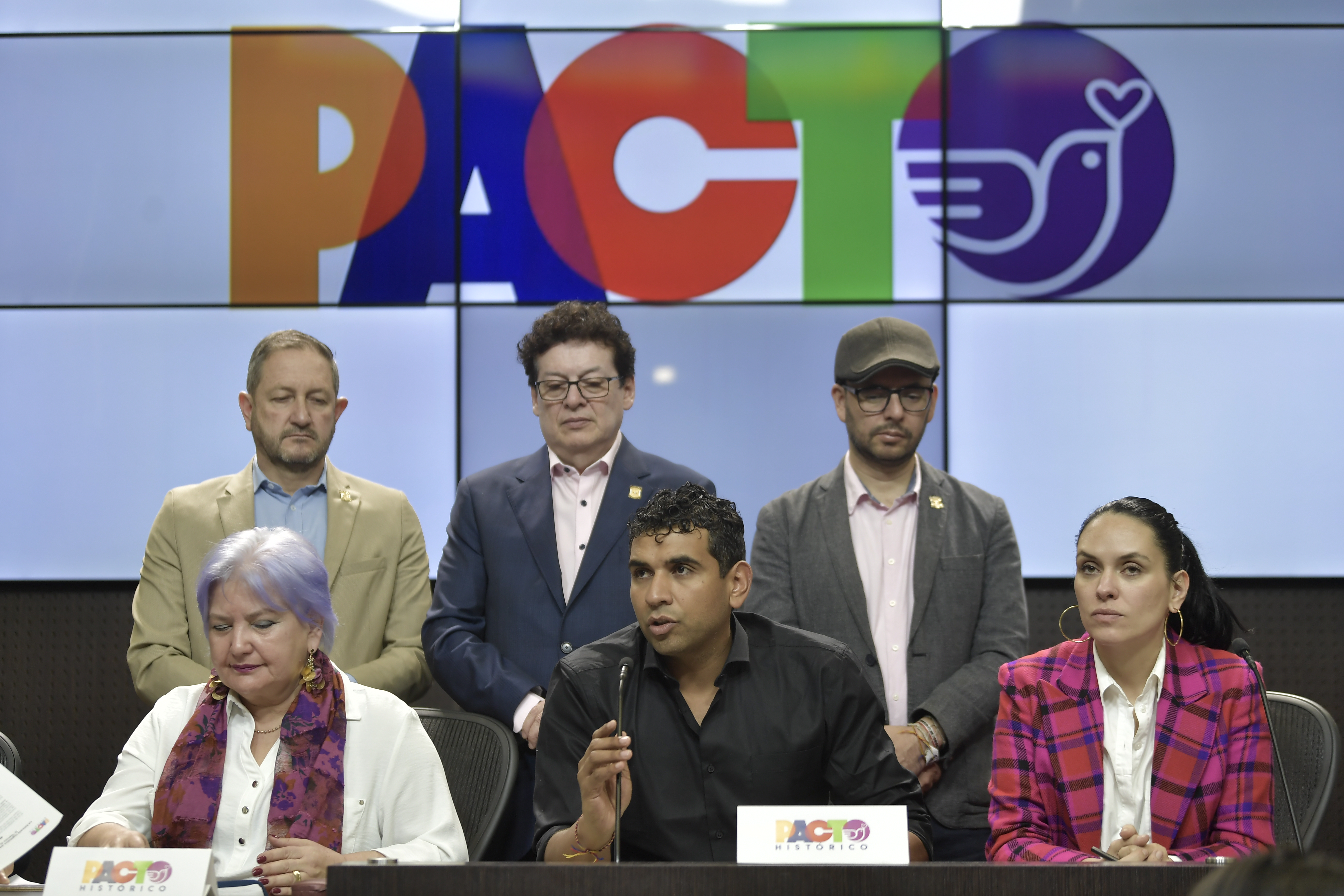 Rueda de prensa del Pacto Histórico que contó con la presencia de Gloria Inés Ramírez y David Racero