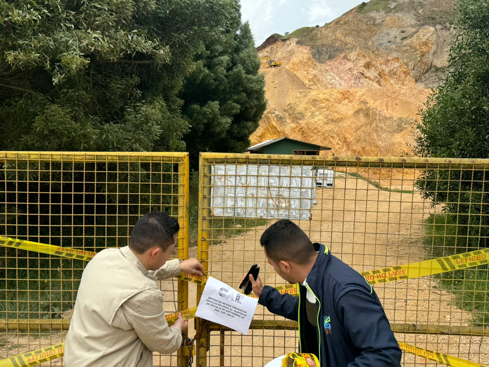 CAR sancionó cantera de Chocontá que no tenía permisos ambientales para minería