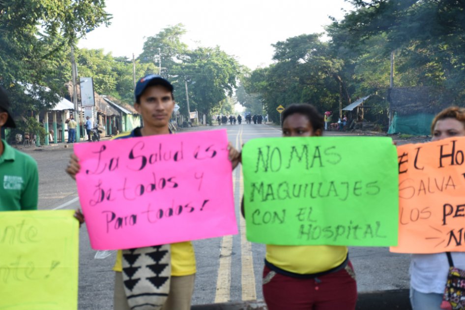 Imágenes de la protesta, antes de la arremetida violenta del Esmad.