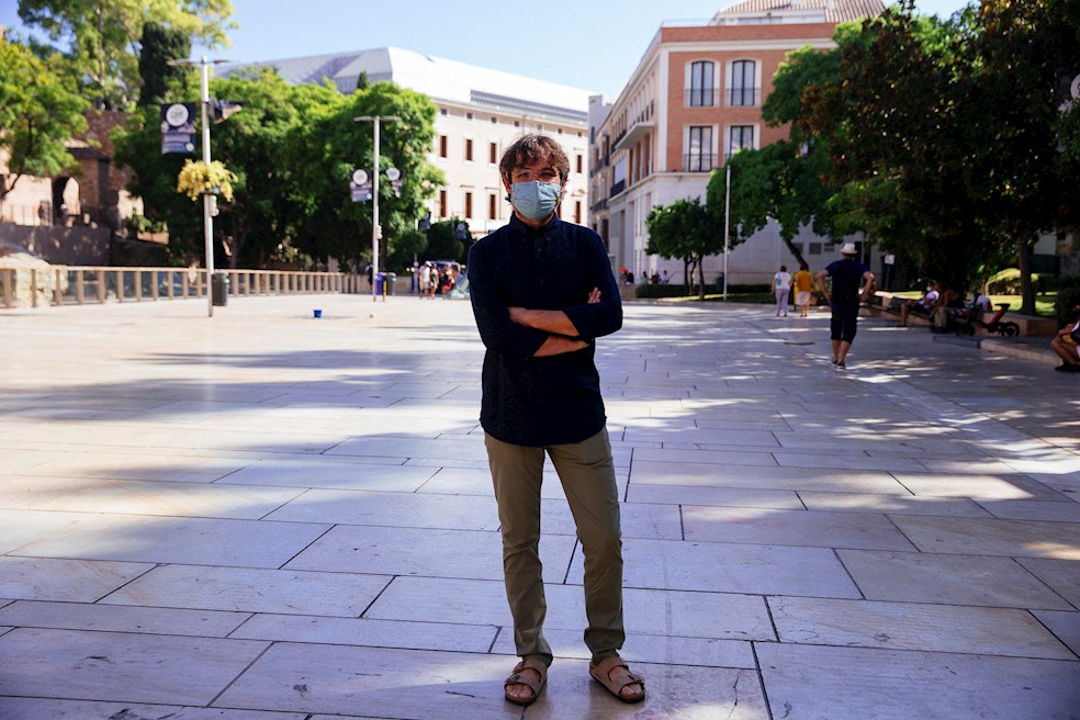 El periodista y director Jordi Évole momentos antes del estreno del documental "Eso que tú me das" en el XXIII Festival de Cine de Málaga en Español, en el cine Álbeniz.