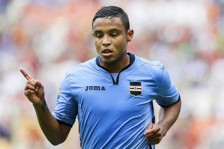 Luis Fernando Muriel celebrando su gol frente a la Roma. / EFE