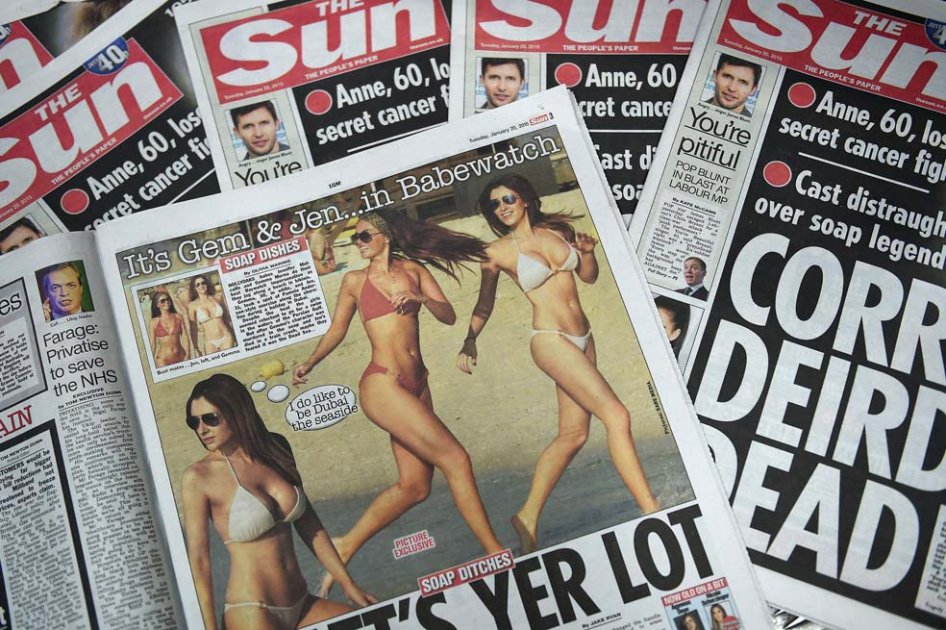 Modelos en topless ‘desaparecen’ del diario The Sun