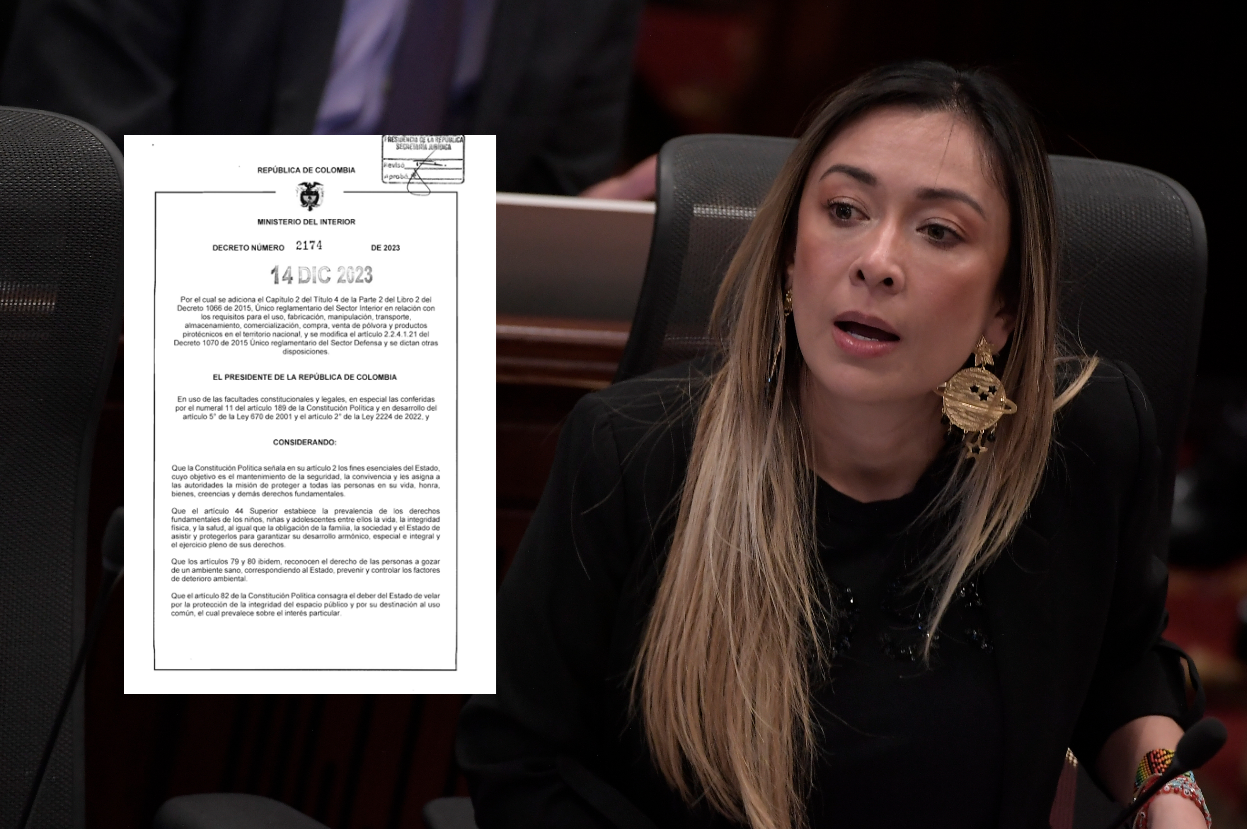 Katherine Miranda criticó decreto del Gobierno sobre uso de pólvora: “no tiene dientes”