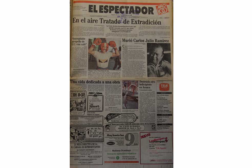 Hace 30 años El Espectador reveló un informe sobre el aumento de la violencia por parte de los extraditables