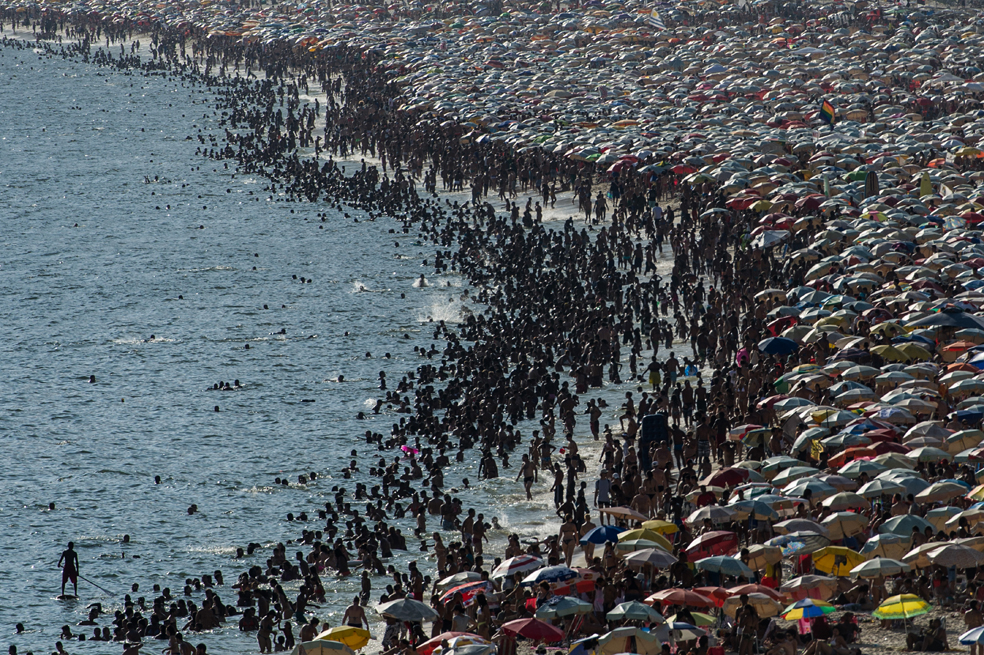 Impactantes imágenes de las playas de Rio de Janeiro