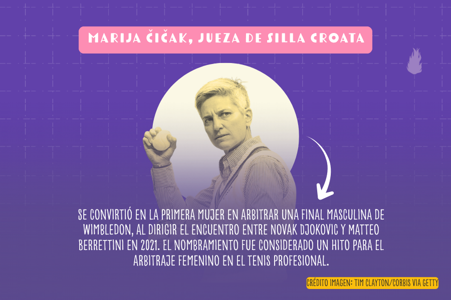 Árbitras que marcaron historia en el tenis.