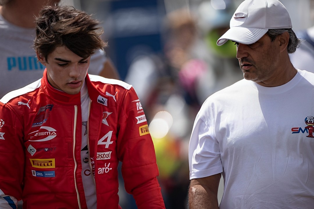 Sebastián y Juan Pablo Montoya, futuro y presente del automovilismo colombiano.