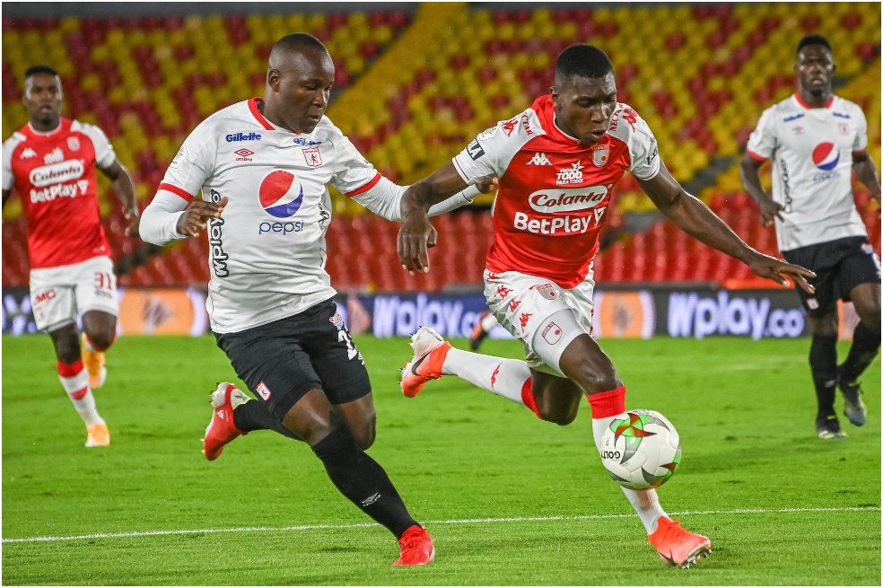 Liga BetPlay, agónico empate entre Santa Fe y América en El Campín