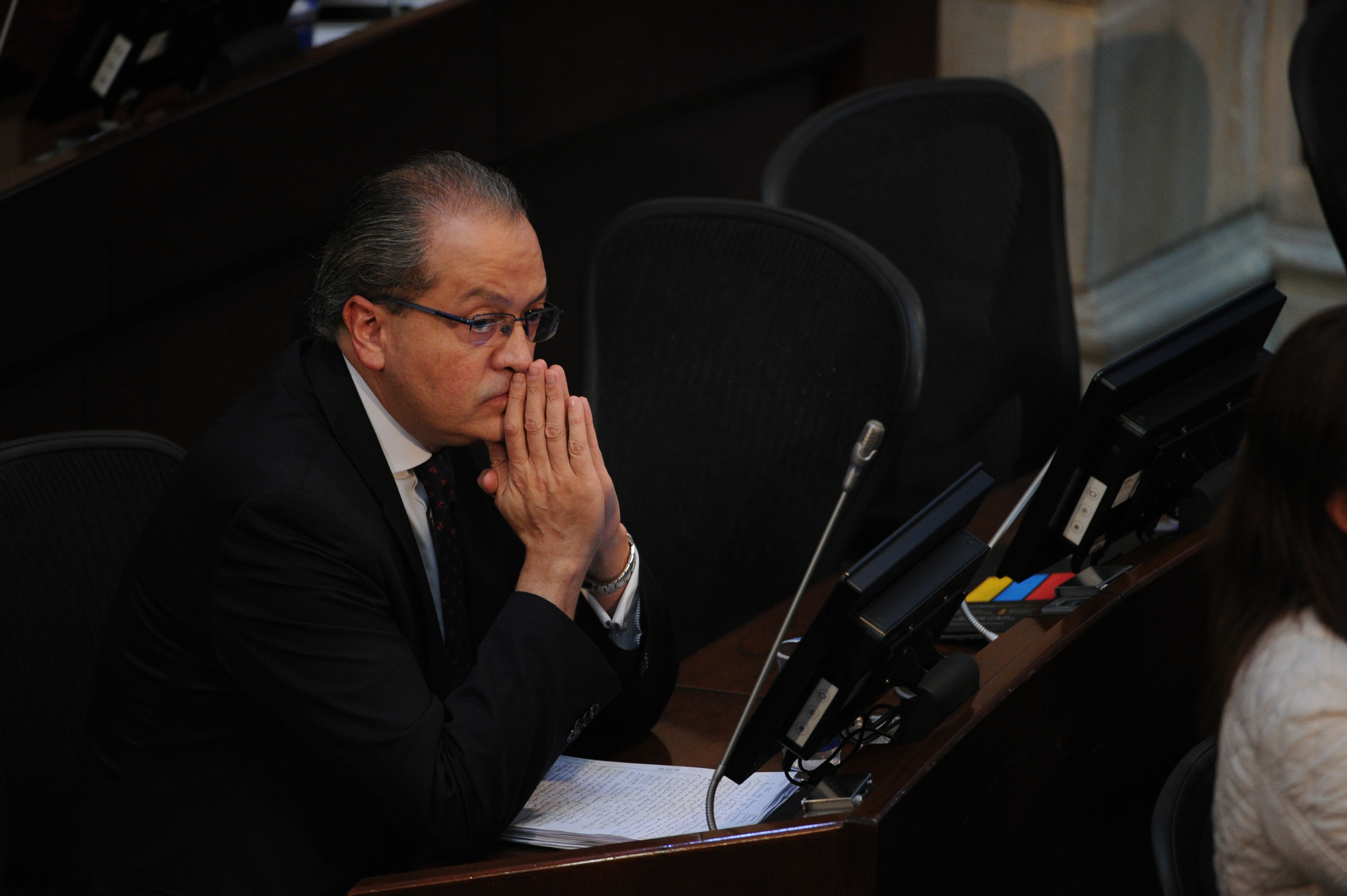 Candidato a Procurador General, presentando su propuesta ante la plenaria del Senado.