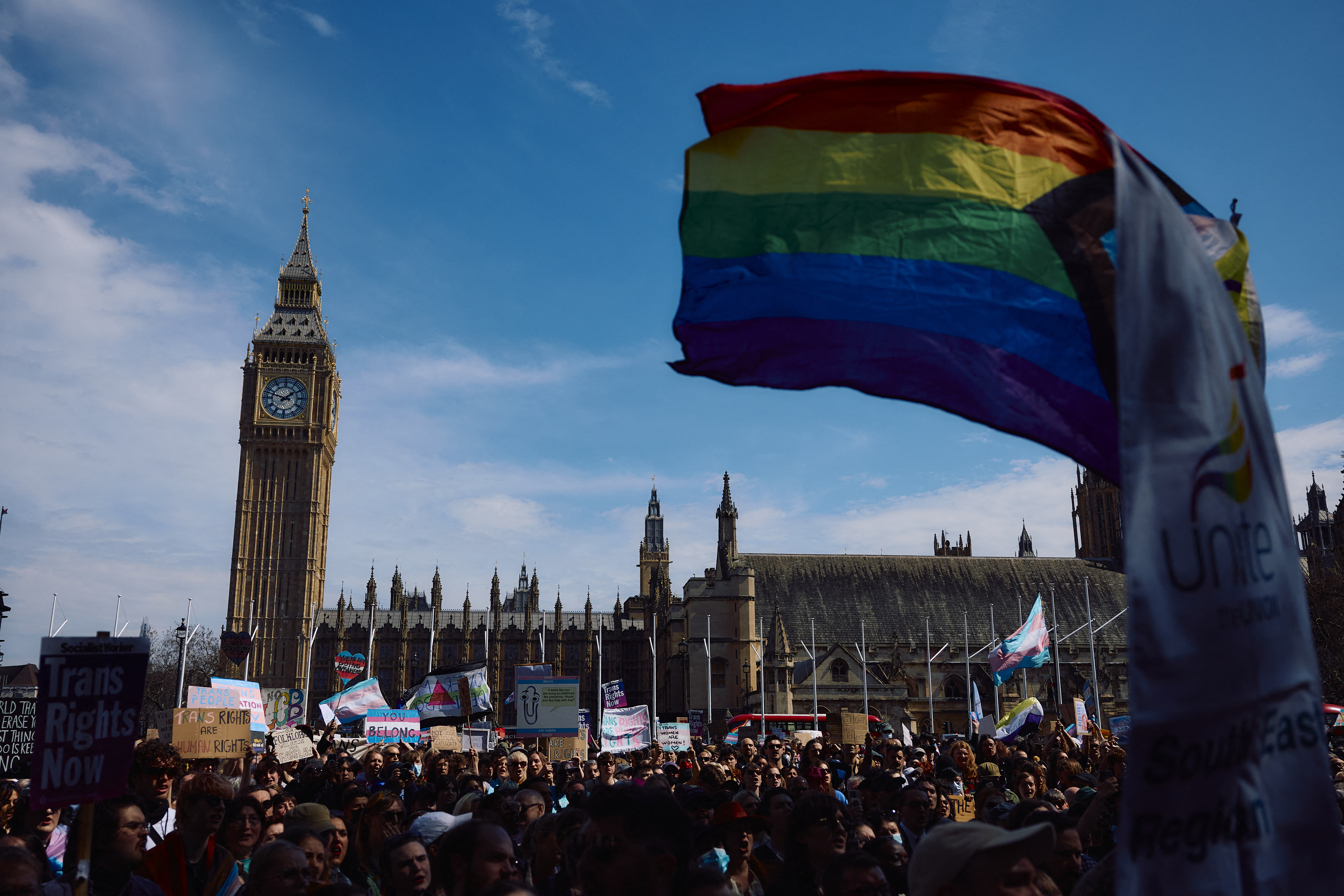 Protestas en Londres por los derechos de las personas trans