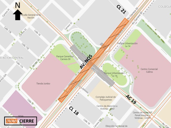 Prográmese: cerrarán carril de la AV NQS entre calles 18 y 21 en 5 fines de semana