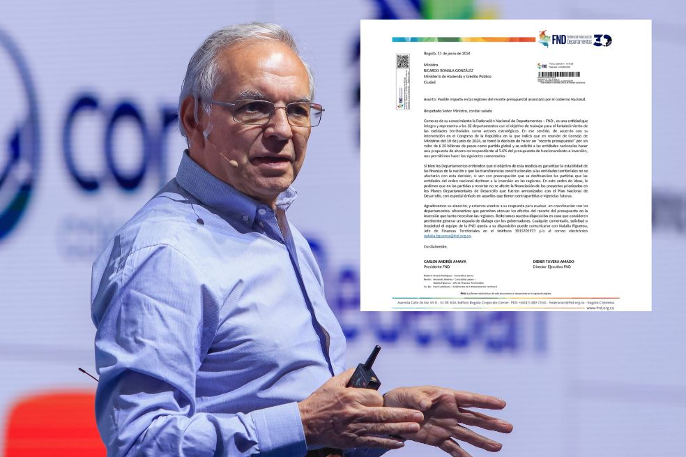 Departamentos “ven con preocupación” el recorte de $20 billones en el presupuesto
