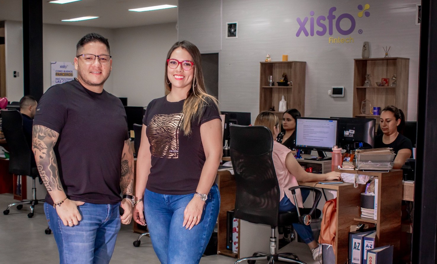 Carlos Quintero CEO y Stefanía Castaño, de Xisfo.