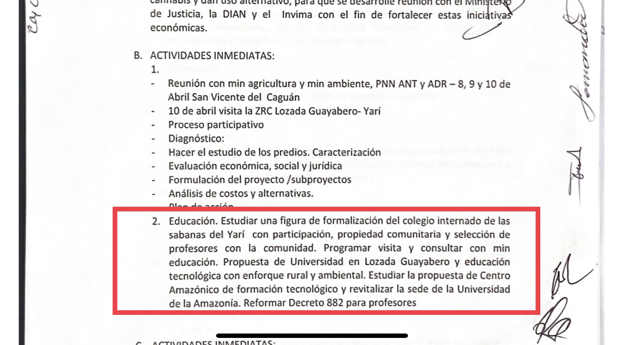 En el acuerdo se menciona el internado, pero sin el nombre de Gentil Duarte.